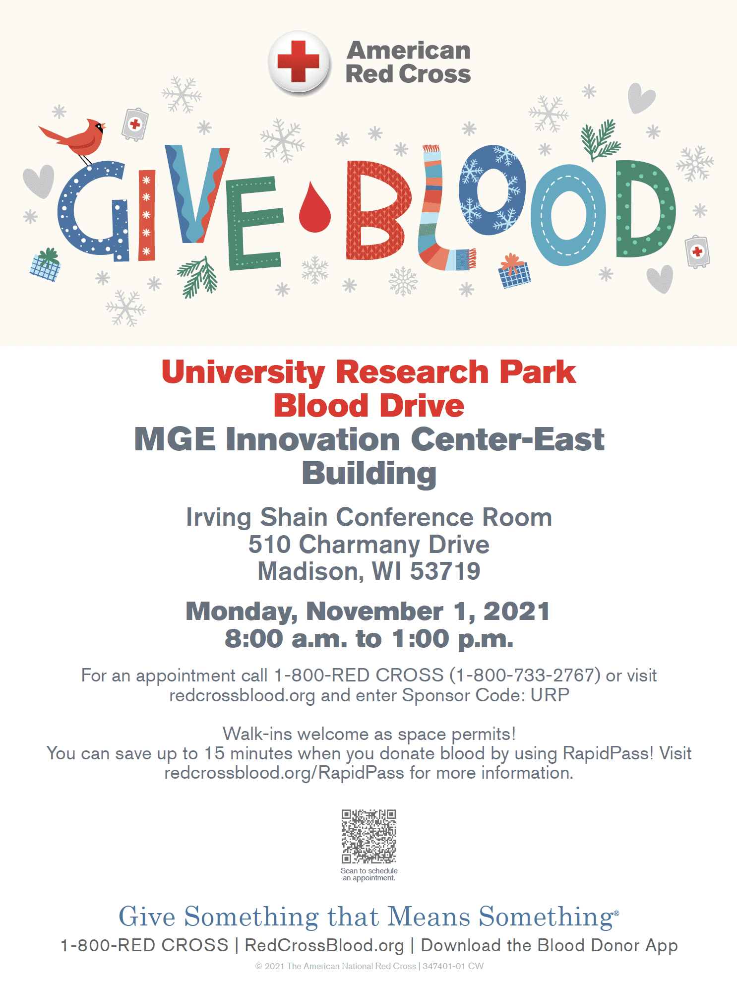 University Research Park Blood Drive