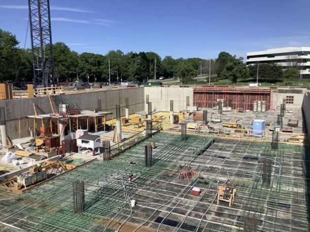 First Elevated Deck Pre-Pour (Southwest Corner Point-of-View)