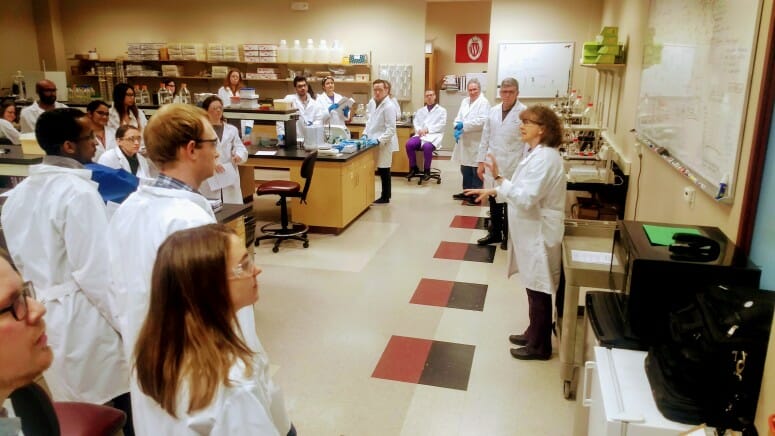 Students in UW–Madison’s MS in Biotechnology study science, business, policy and law to prepare for careers leading in the burgeoning biotech economy. About two-thirds of graduates remain in Wisconsin.