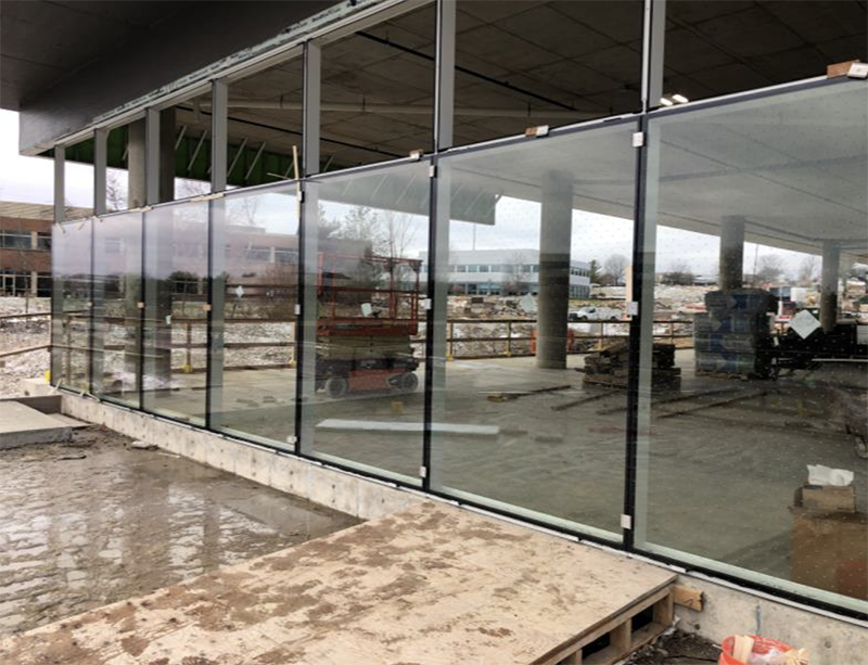 Curtainwall Glass install at L1 East