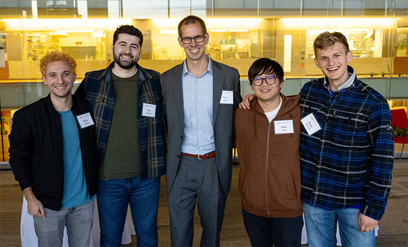 Members of the Gitter Lab: Ryan Kassab, Sam Gelman, Tony Gitter, Yifan Deng & Bryce Johnson